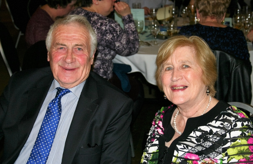 Cllr Roche Davies and wife enjoying the evening