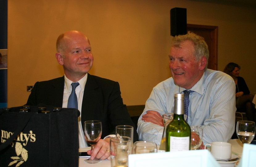 Lord Hague and our MP, Glyn Davies, sharing a moment