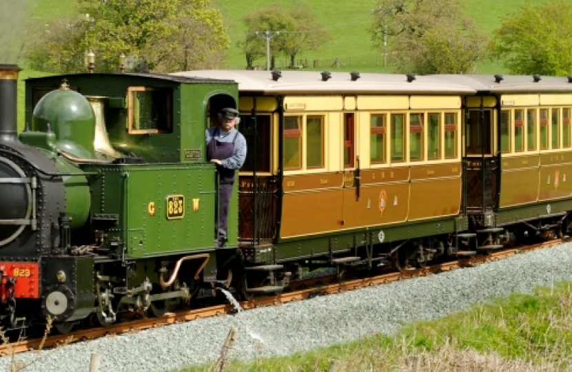 photograph of steam train
